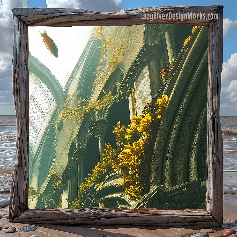 Thumbnail: Drowned Cathedral - Slim-Profile Canvas Wrap Print