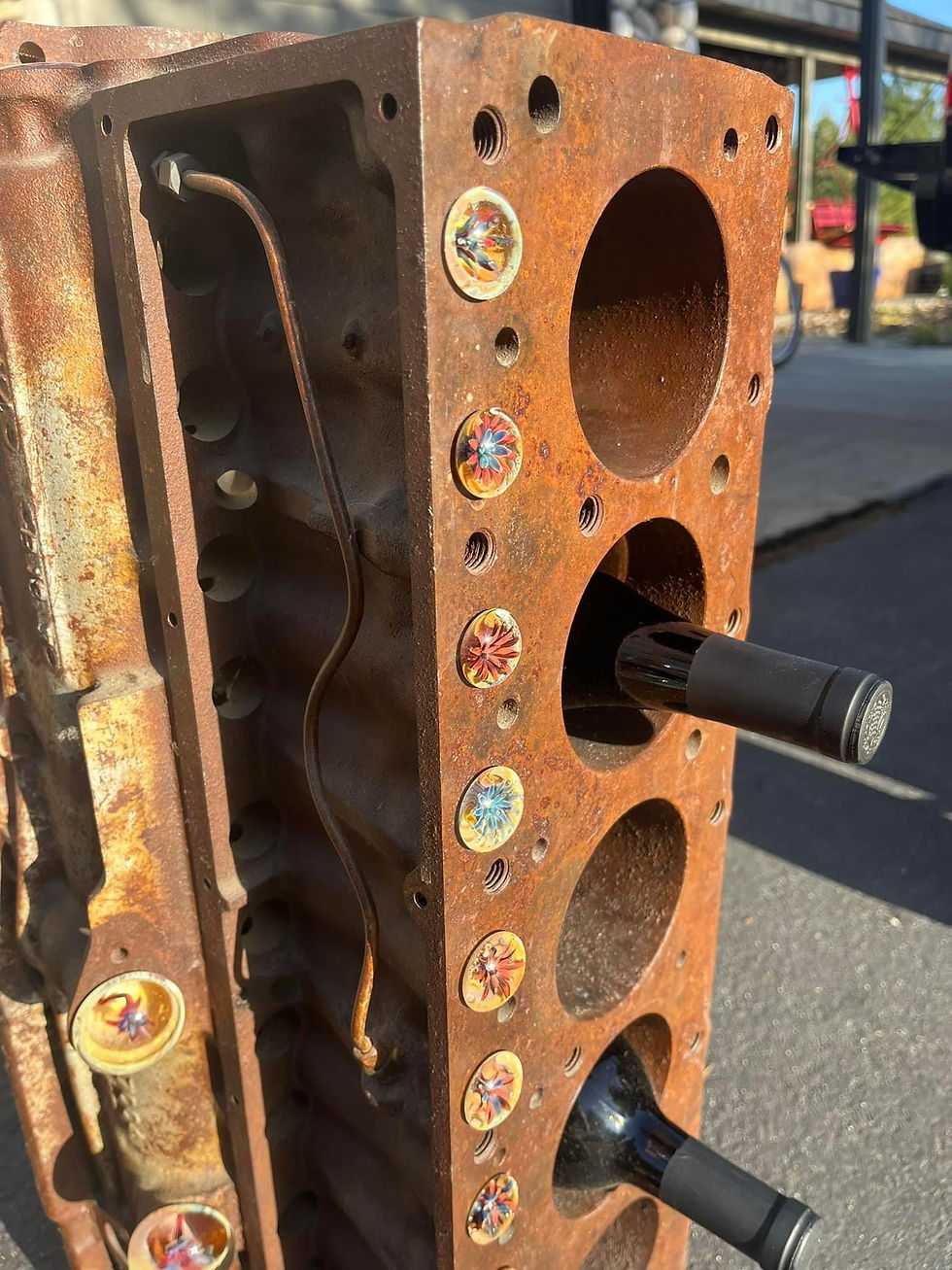 Thumbnail: Engine Block Wine Holder