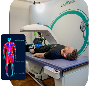 DEXA scan assessing body composition and bone health