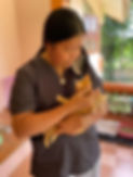 Jeed feeding kitten