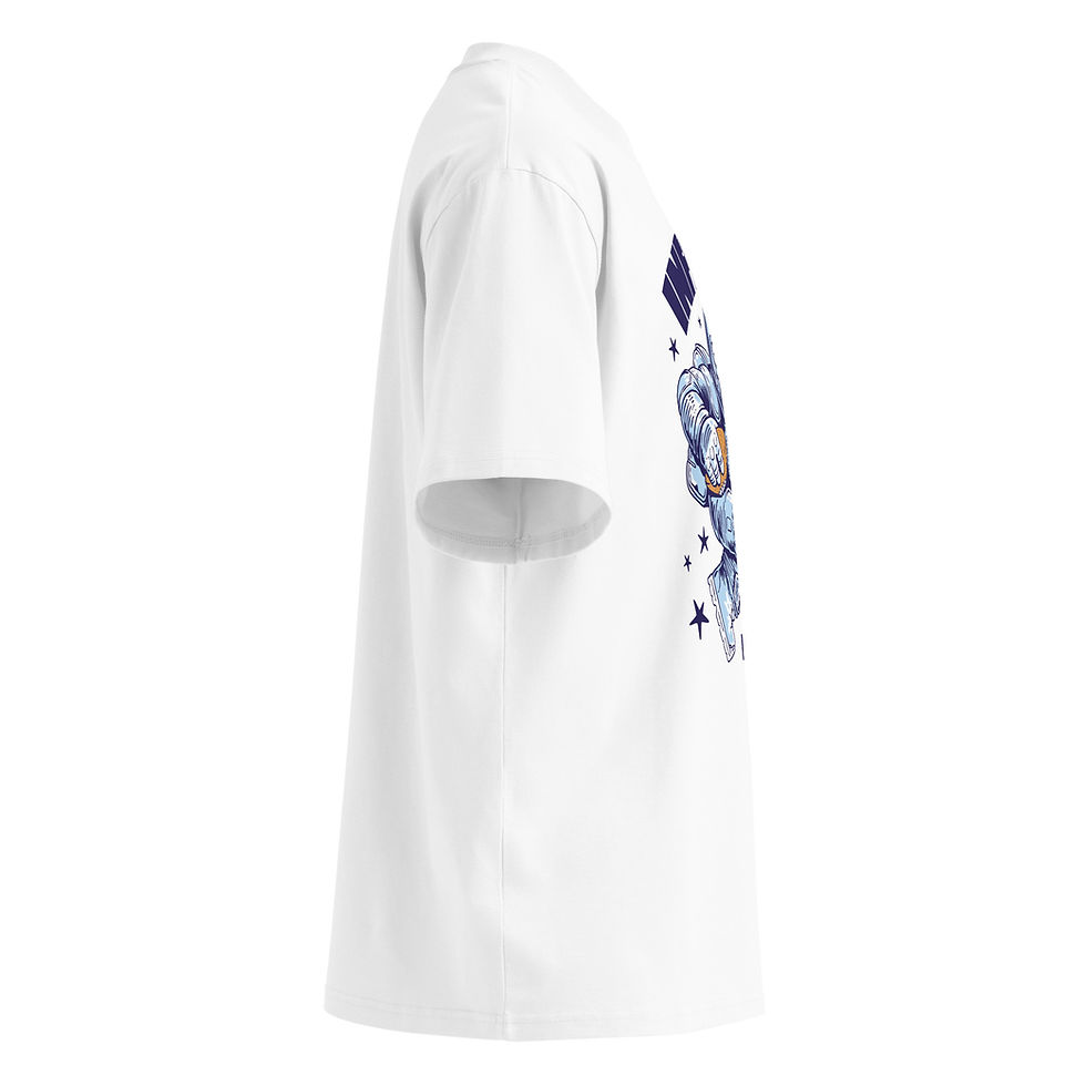 Thumbnail: Infinity And Beyond Unisex organic oversized high neck t-shirt