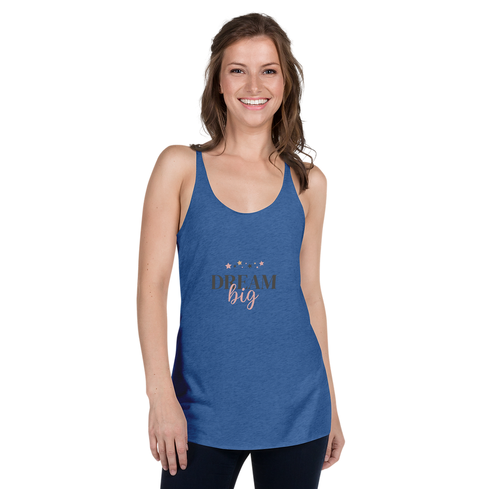 Thumbnail: Dream Big Women's Racerback Tank — Womens top vintage royal front