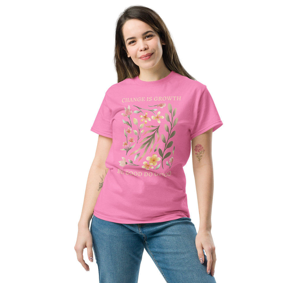 Thumbnail: Change is Growth Unisex classic tee — Azalea front