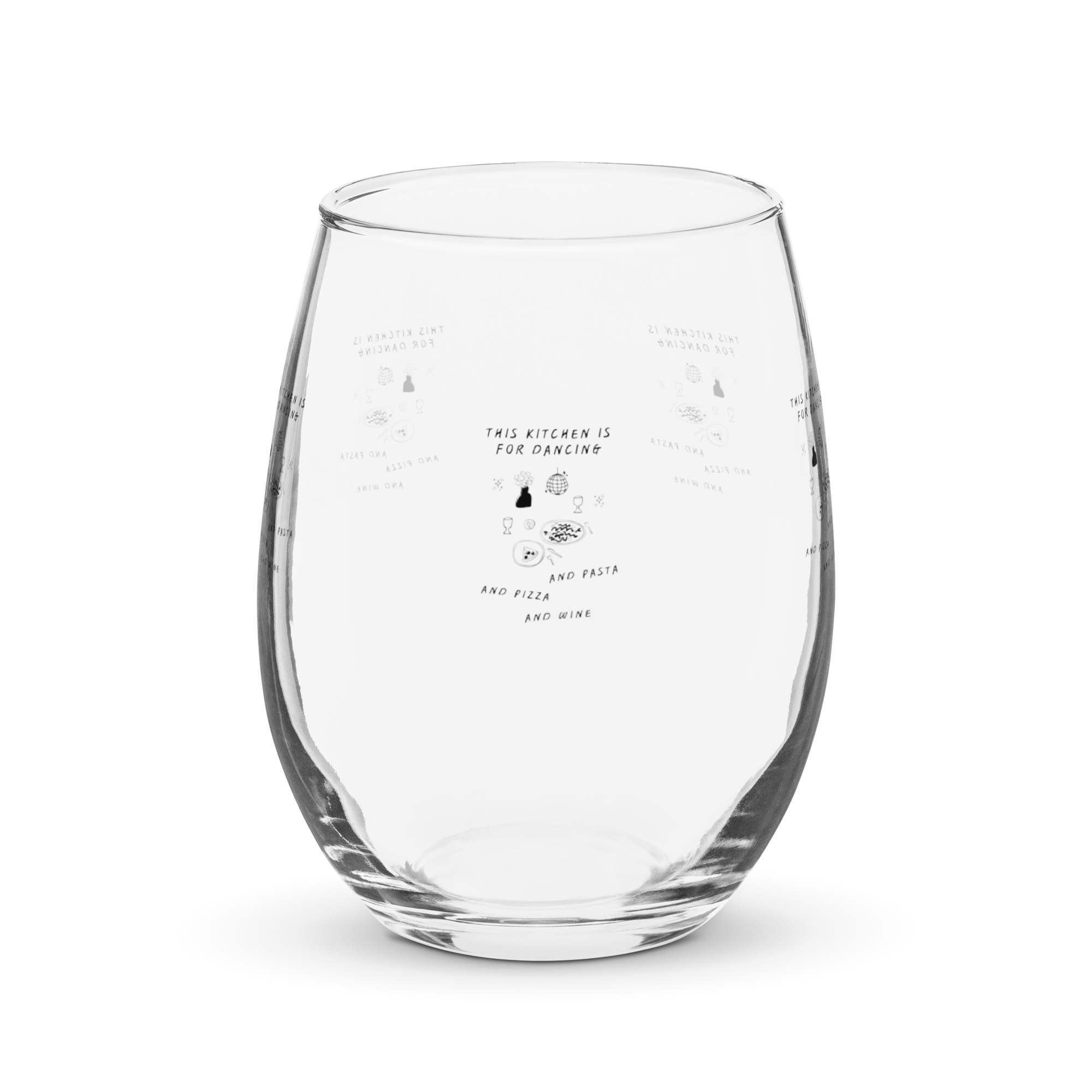 Stemless wine glass — (15 oz) front