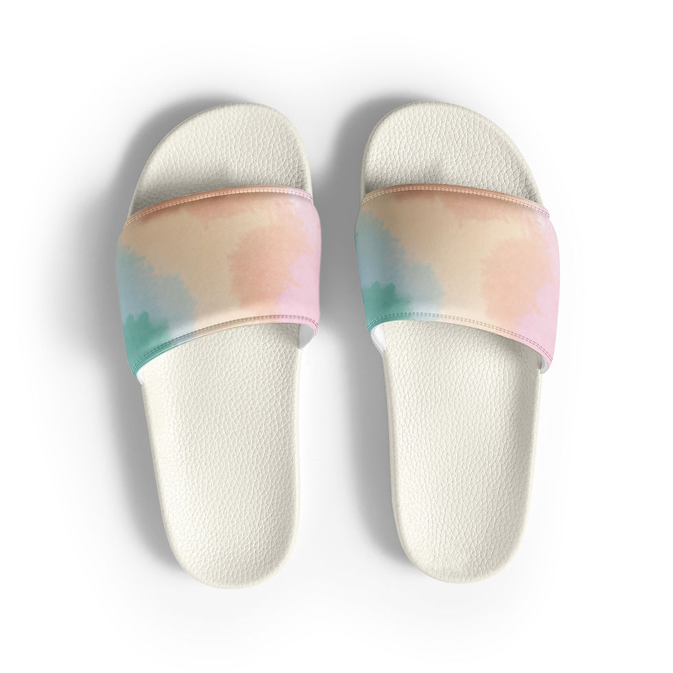 Thumbnail: Colorful Men’s slides — Mens white front
