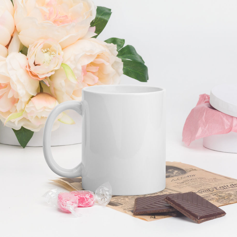 Thumbnail: Killer Cat White mug — Glossy 11oz handle on left
