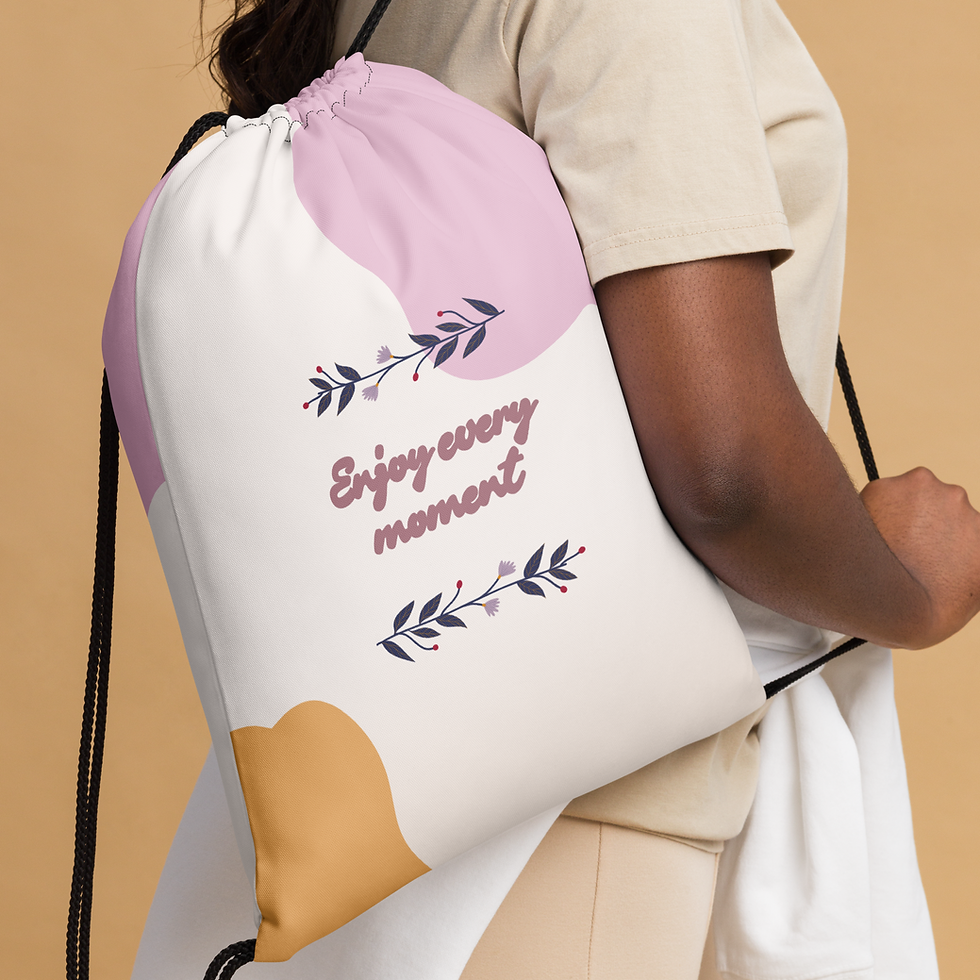 Thumbnail: Enjoy Every Moment Drawstring bag