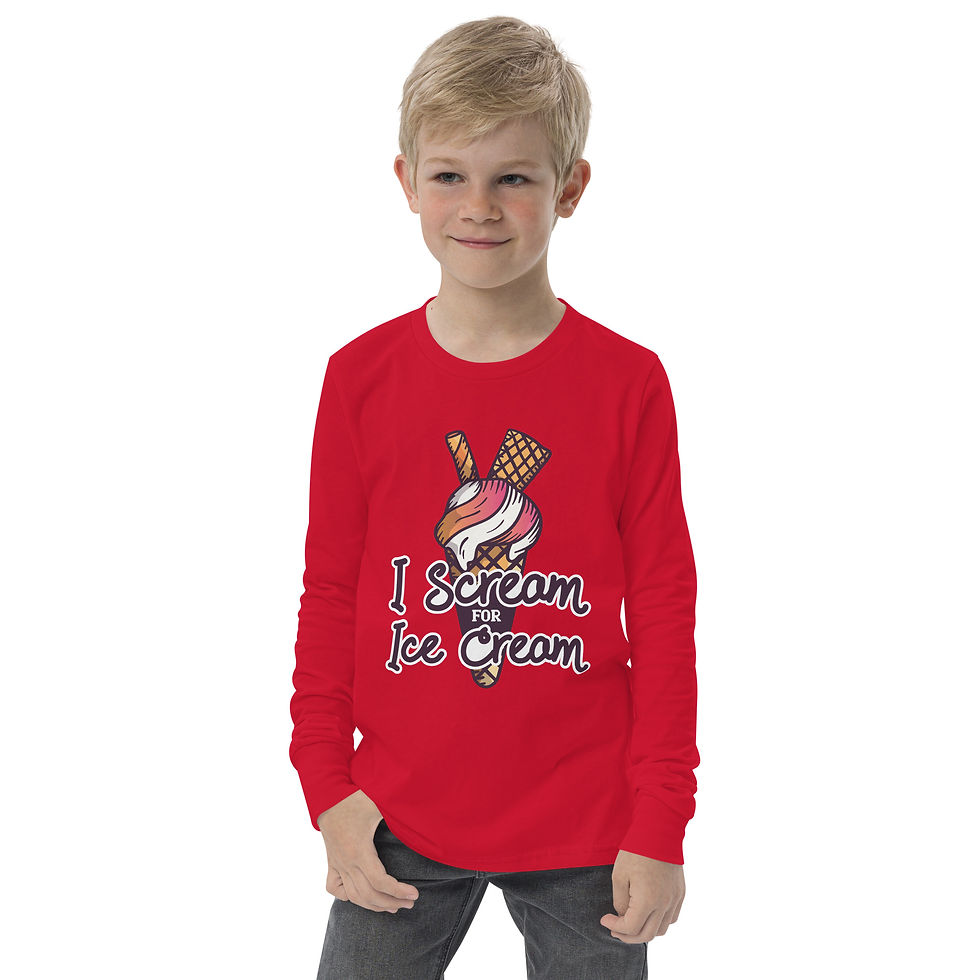 Thumbnail: I Scream For IceCream Youth long sleeve tee