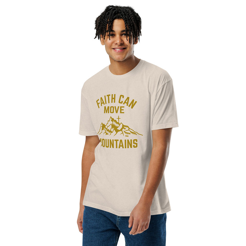 Thumbnail: Faith Can Move Mountains Unisex Fitted T-Shirt
