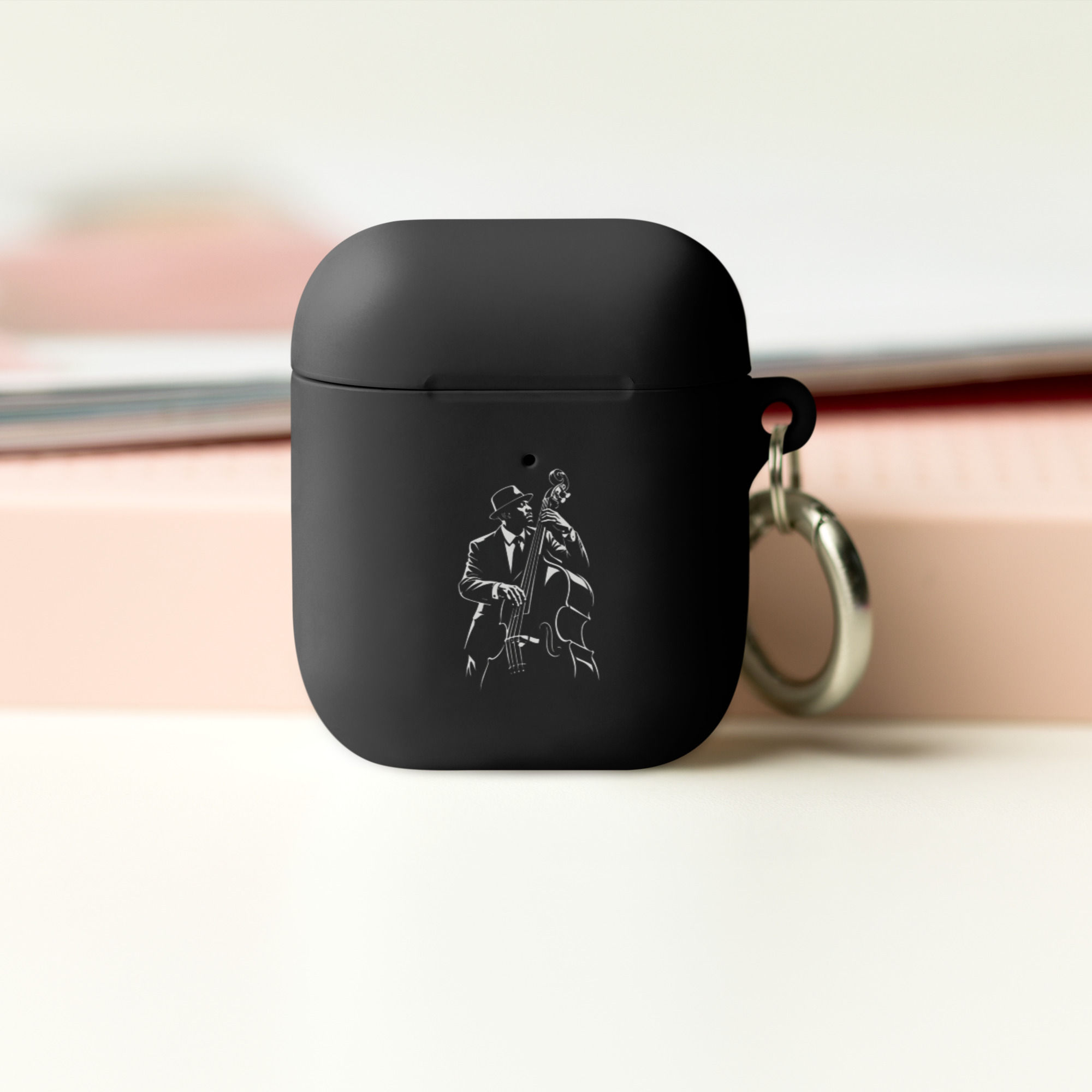Jazz Rubber Case for AirPods® — Airpods black airpods front