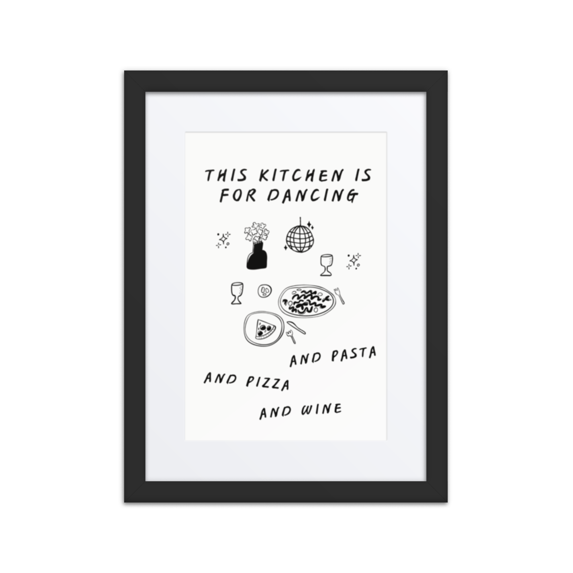 Framed poster