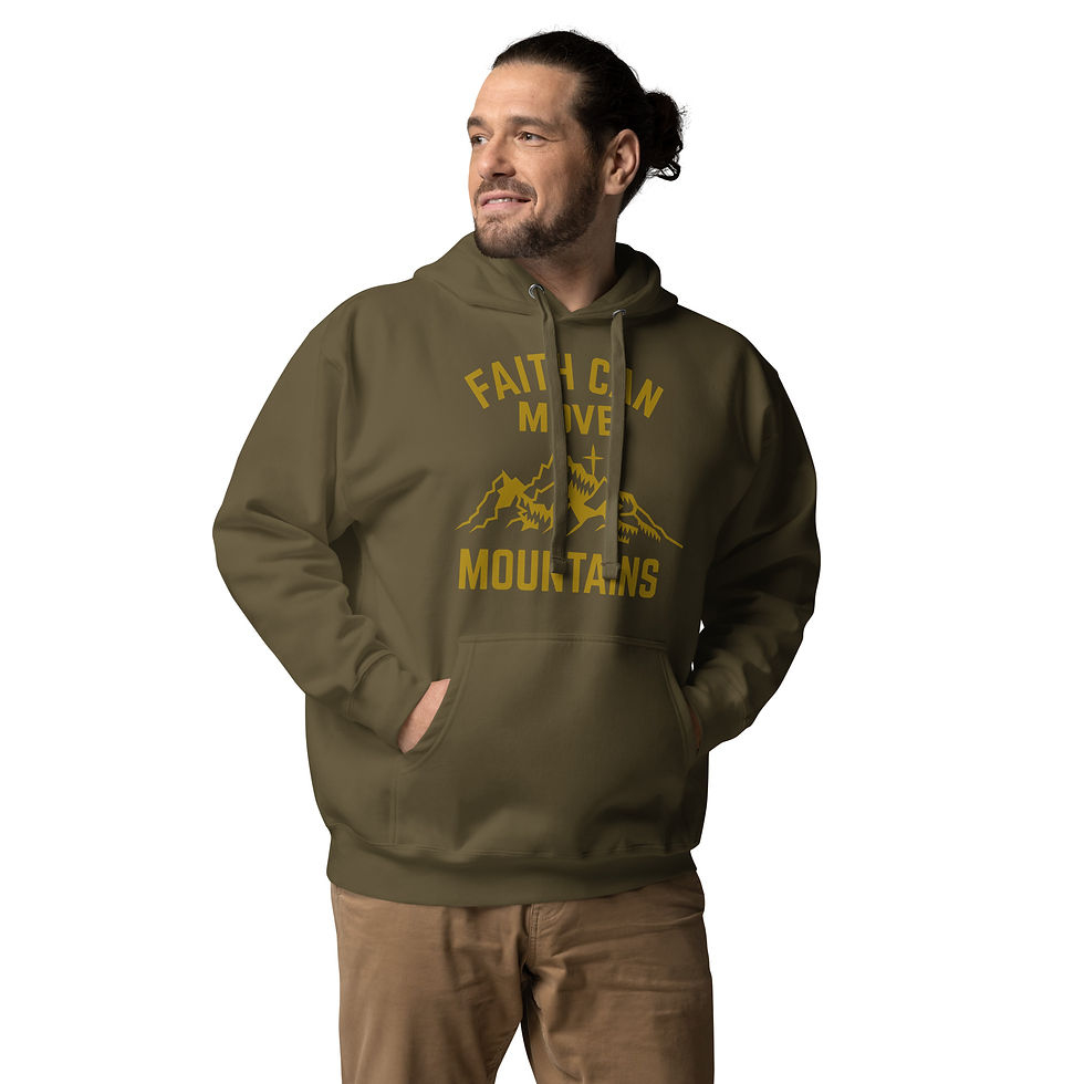 Thumbnail: Faith Can Move Mountains Unisex Hoodie