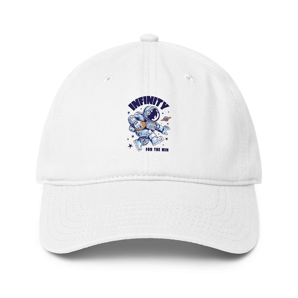 Thumbnail: Infinity And Beyond Low-profile baseball cap — Low profile white front