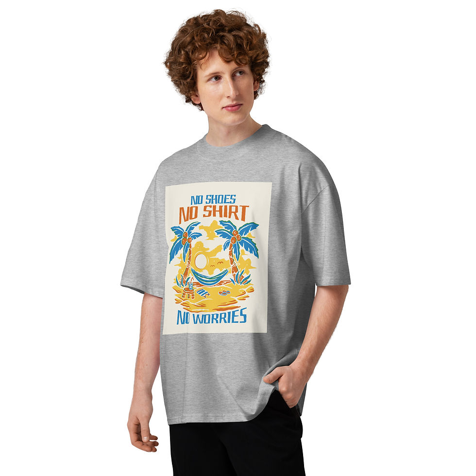 Thumbnail: Beach Vacation oversized high neck t-shirt