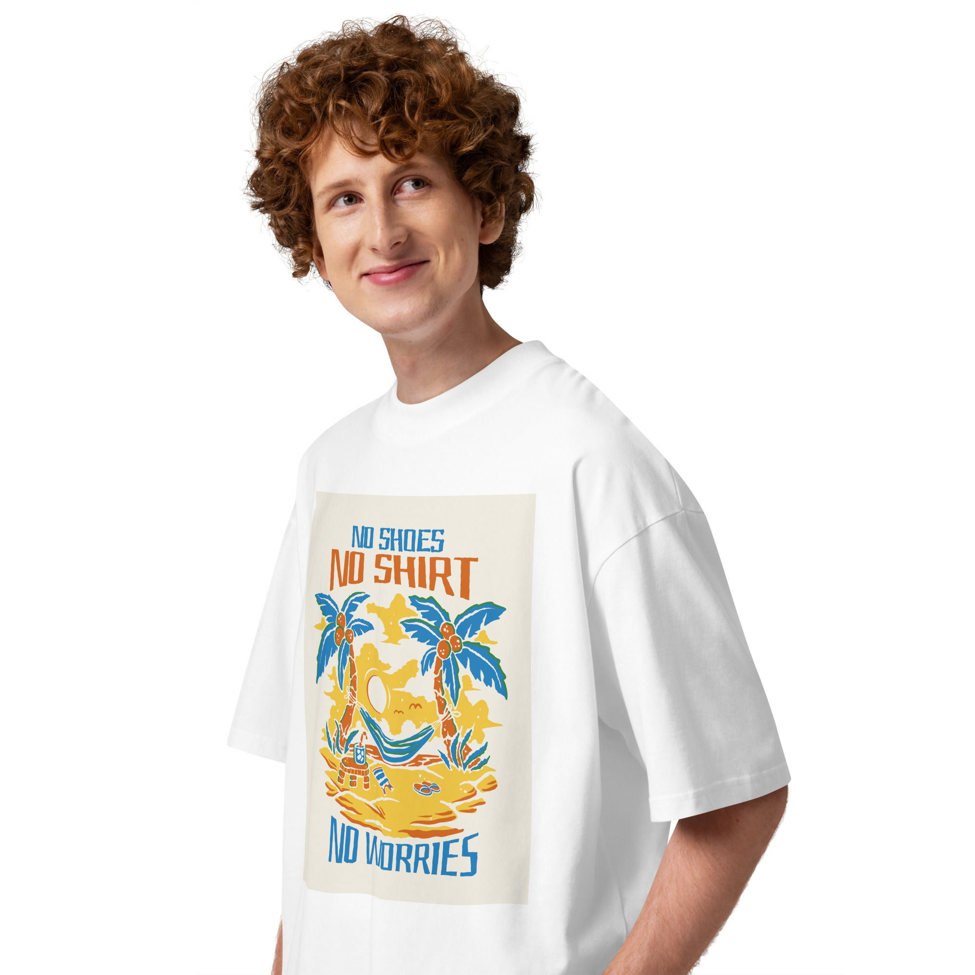 Beach Vacation oversized high neck t-shirt