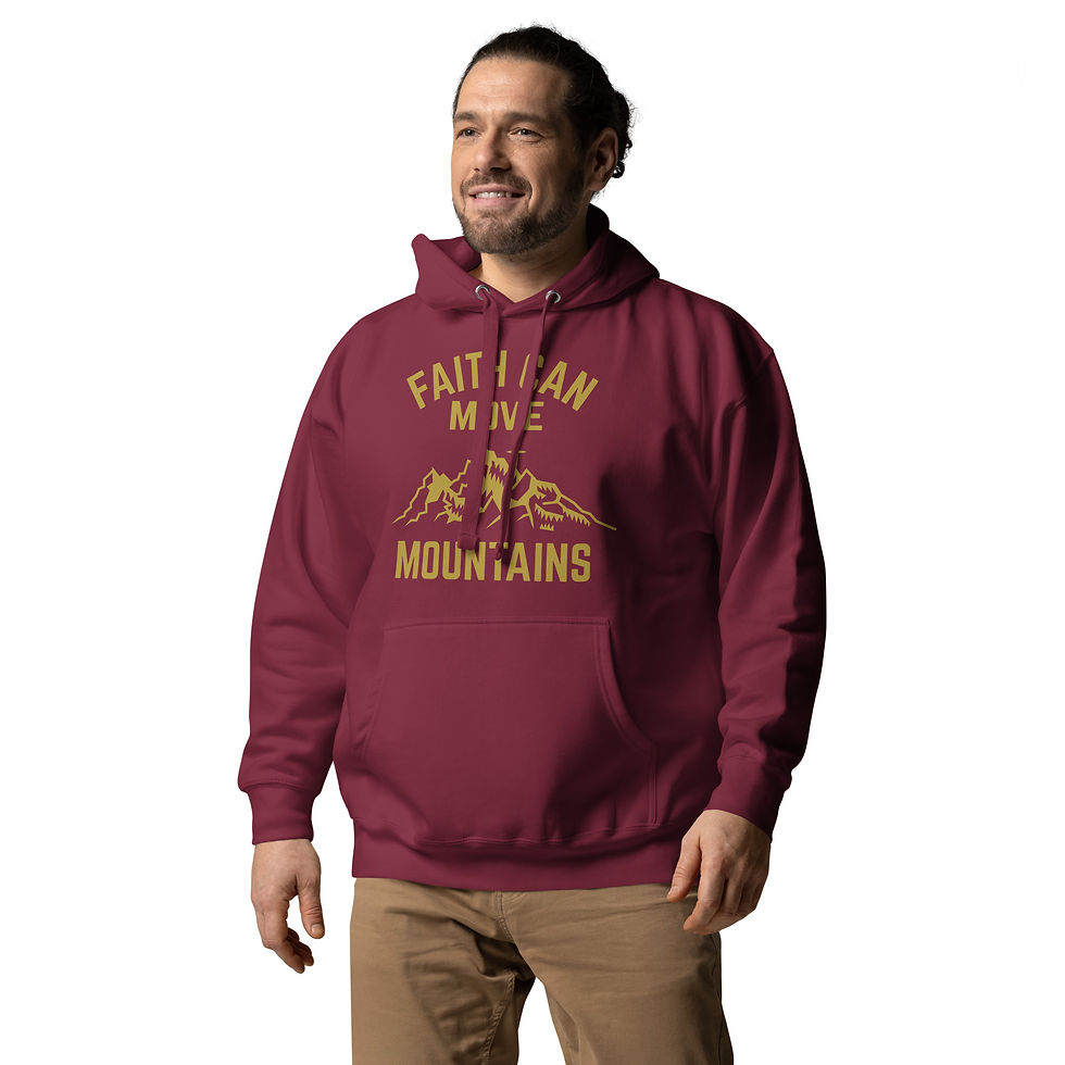 Thumbnail: Faith Can Move Mountains Unisex Hoodie