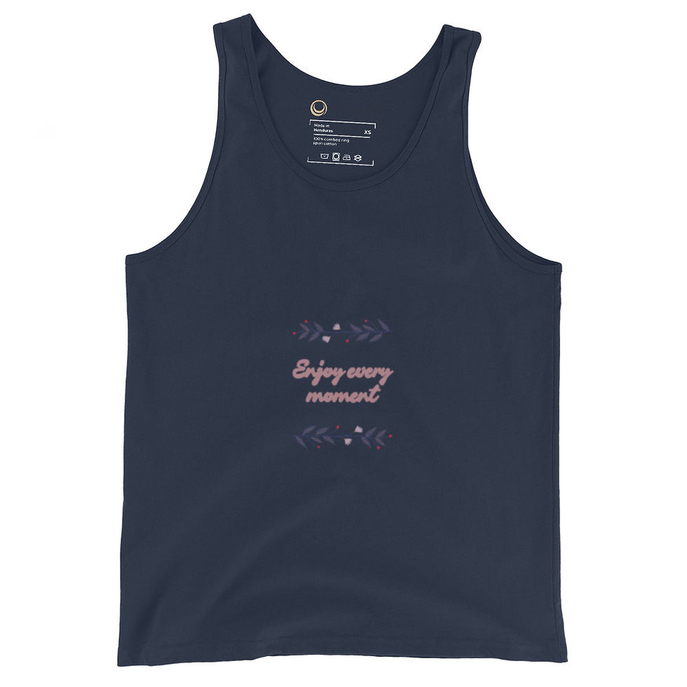 Thumbnail: Enjoy Every Moment Men's Tank Top — Mens staple navy front