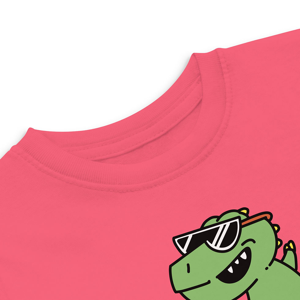 Thumbnail: Kids' Cool Skater T-Rex Graphic T-Shirt - Heather Grey