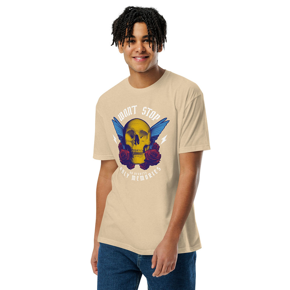 Thumbnail: Winged Skull Fitted T-Shirt 