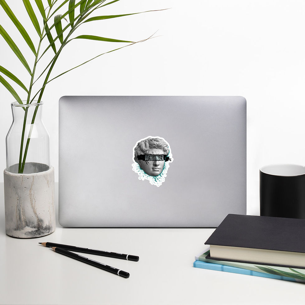 Thumbnail: Overthinker Bubble-free stickers