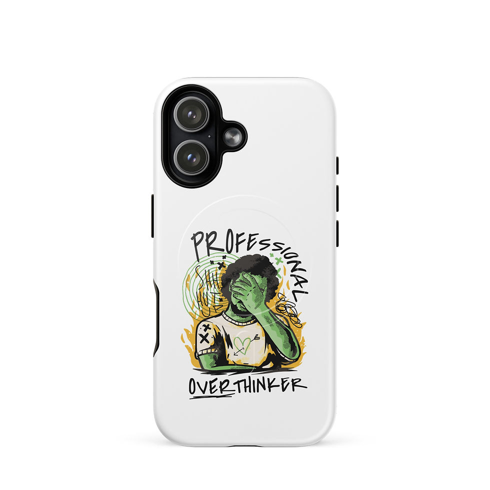 Thumbnail: Professional Overthinker MagSafe® tough case for iPhone® — Magsafe iphone glossy iphone front