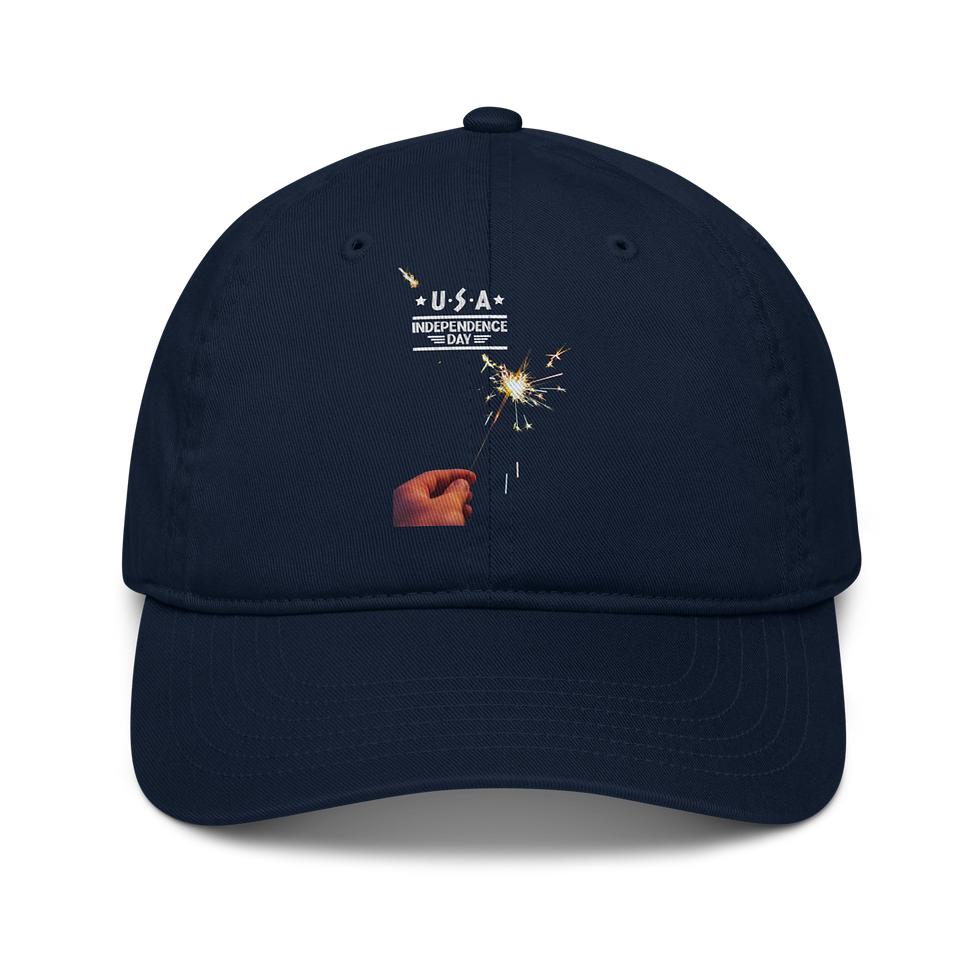 Thumbnail: USA Independence Day Organic dad hat — Baseball cap pacific front