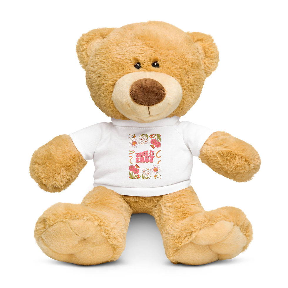 Thumbnail: Teddy bear with a Take it Easy t-shirt
