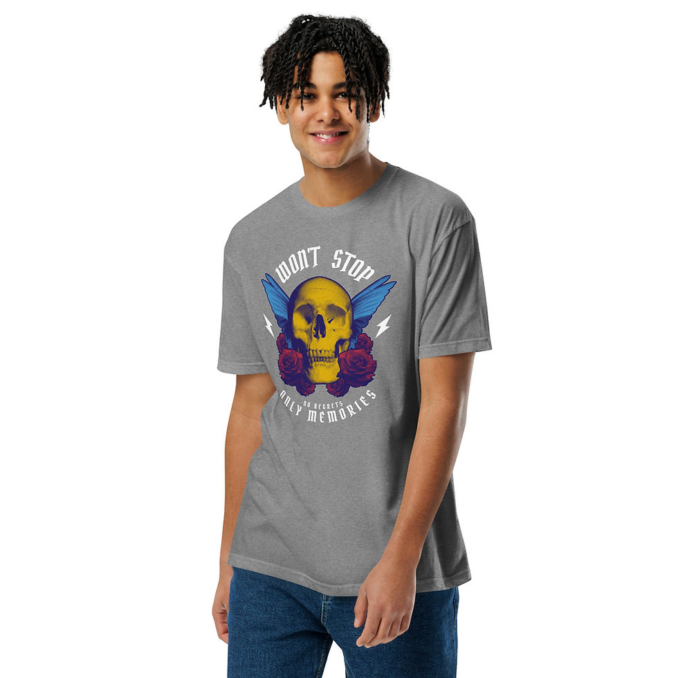 Thumbnail: Winged Skull Fitted T-Shirt 