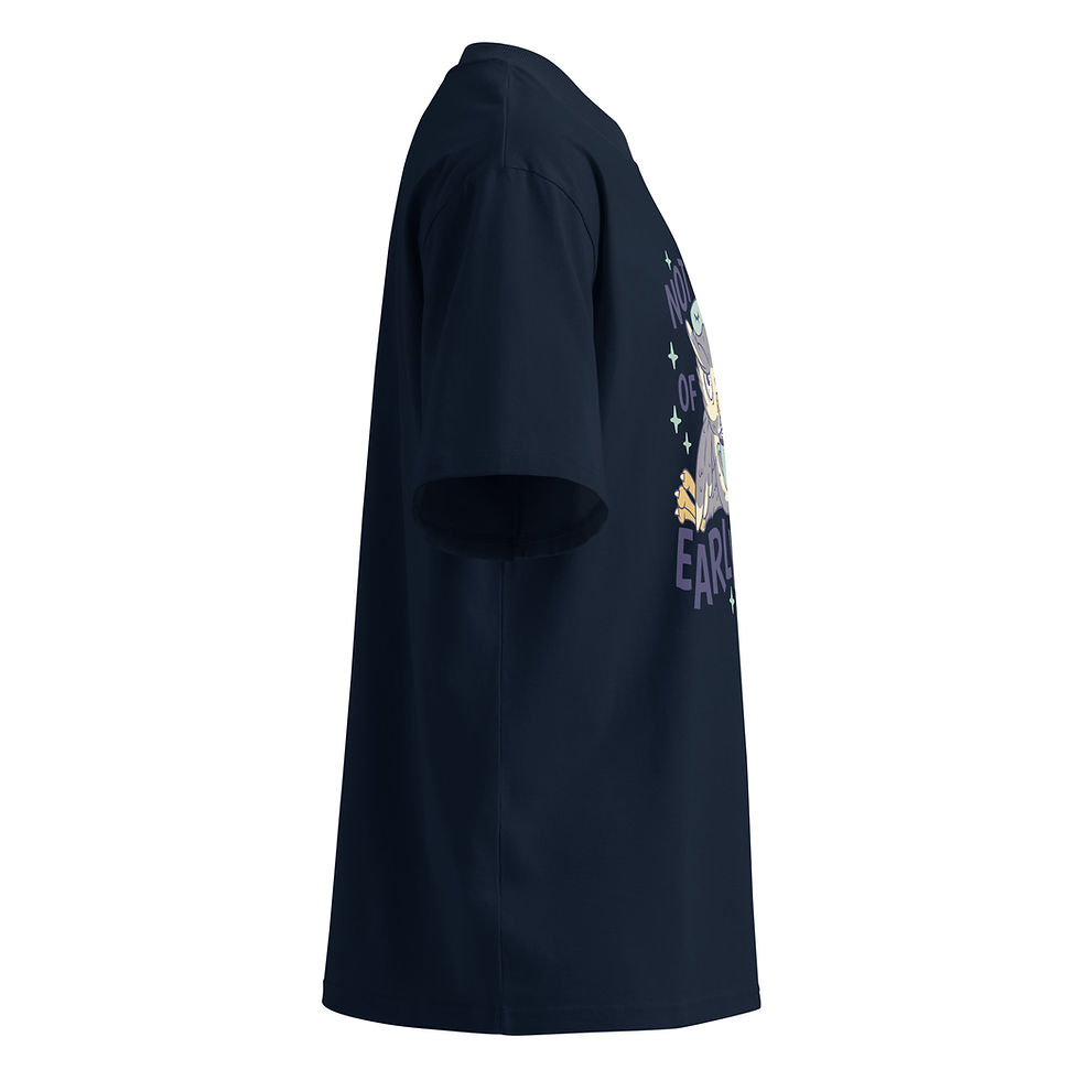 Thumbnail: Early Bird Unisex organic oversized high neck t-shirt