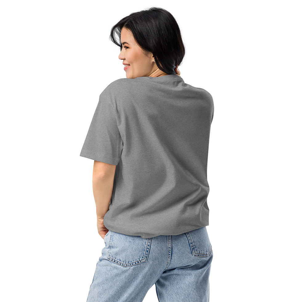 Thumbnail: Eat Well Travel Often Unisex Fitted T-Shirt  — Cvc t shirt dark heather gray back