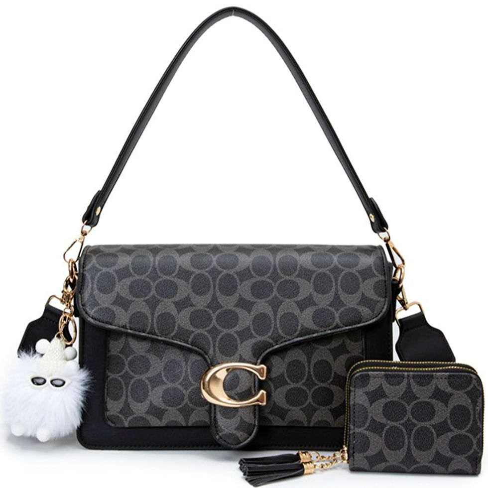 Thumbnail: 2IN1 OVAL PRINTED SHOULDER BAG W WALLET SET
