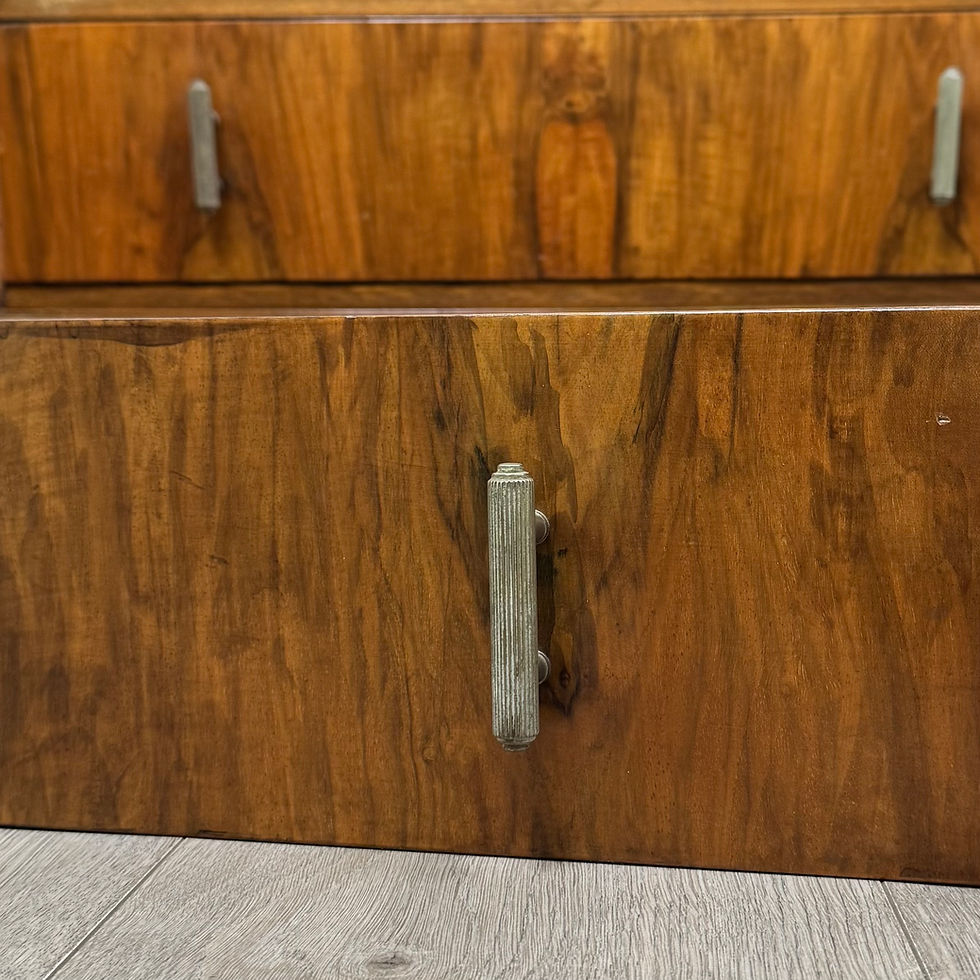 Thumbnail: Vintage 20th Century Cupboard In Figured Walnut ( AF-6188 )
