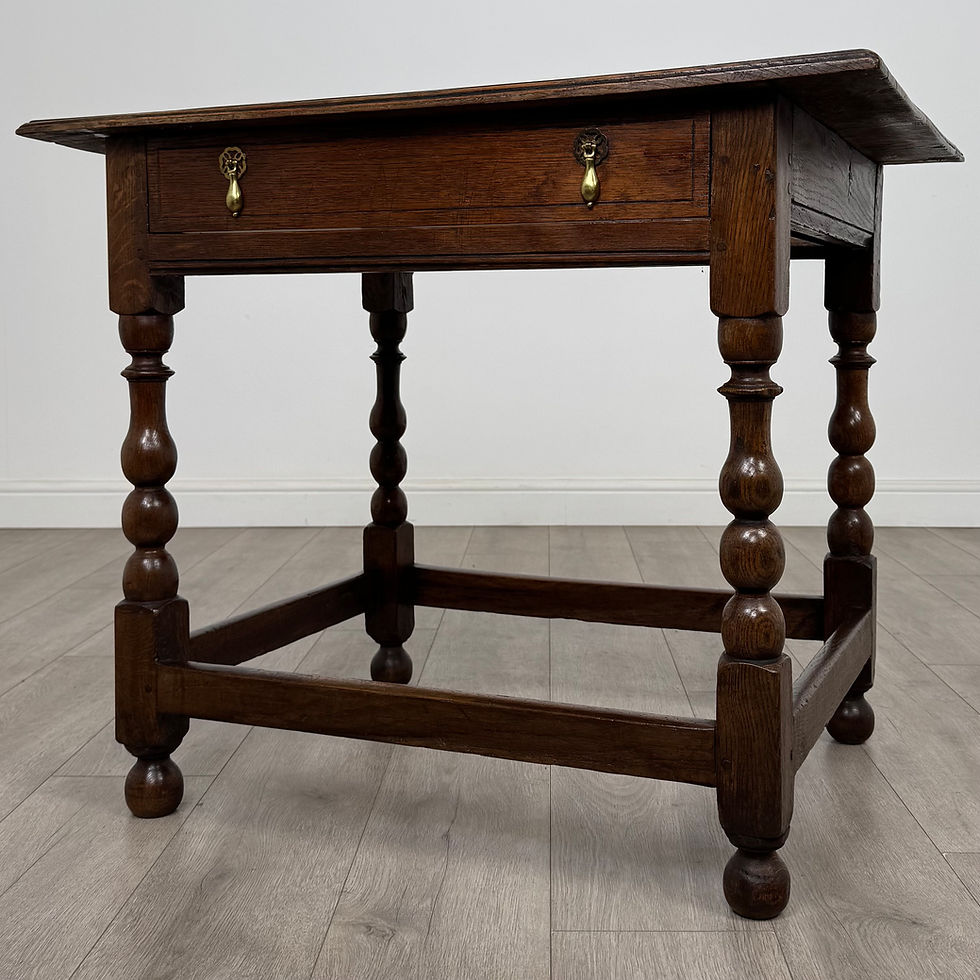 Thumbnail: Antique 18th Century Georgian Bobbin Turned Side Table In Oak ( AF-5234 )