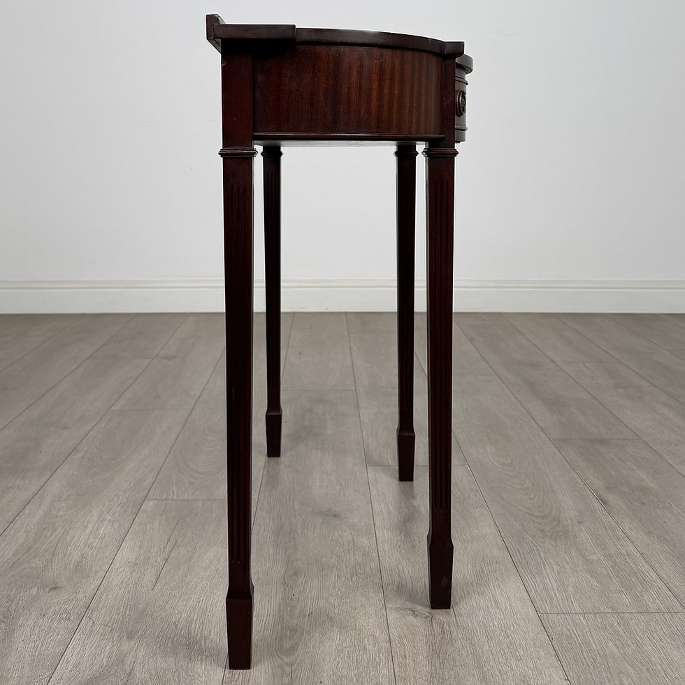 Thumbnail: Antique 20th Century Small Serpentine Side Table In Mahogany ( AF-5647 )