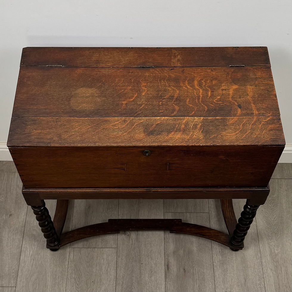 Thumbnail: Antique 19th Century Victorian Box On Stand In Oak ( AF-5865 )