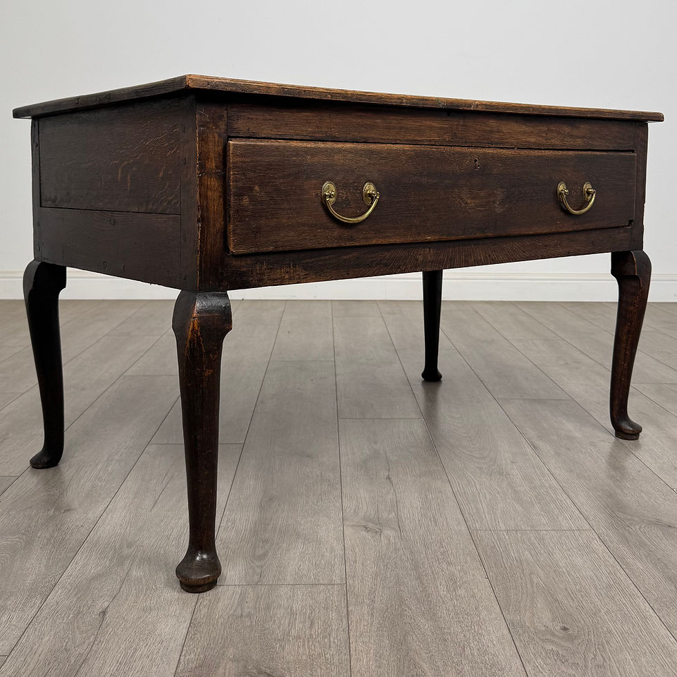Thumbnail: Antique 18th Century Georgian Unusual Low Oak Side Table ( AF-5692 )