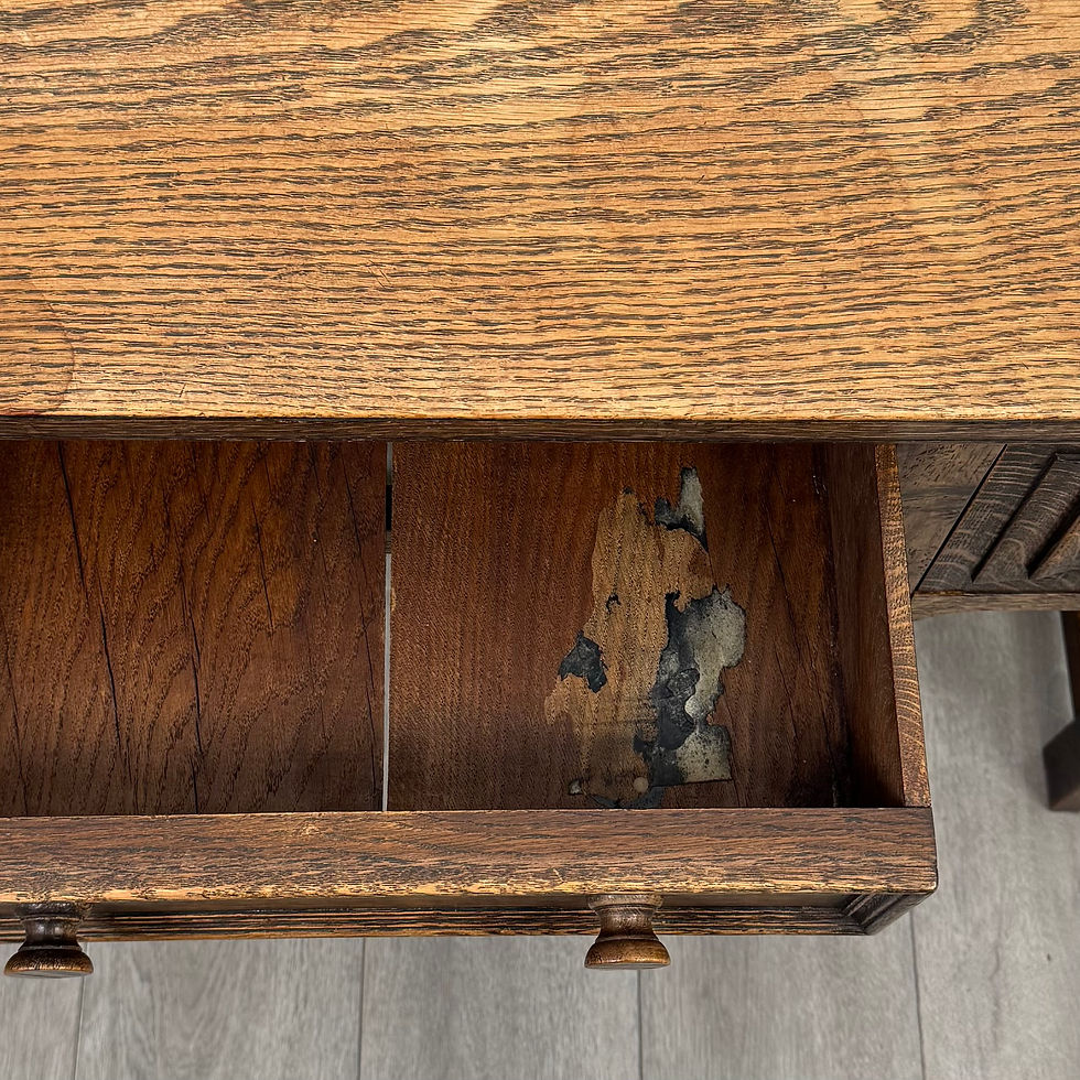 Thumbnail: Antique 20th Century Fine Quality Edwardian Desk In Oak ( AF-5733 )