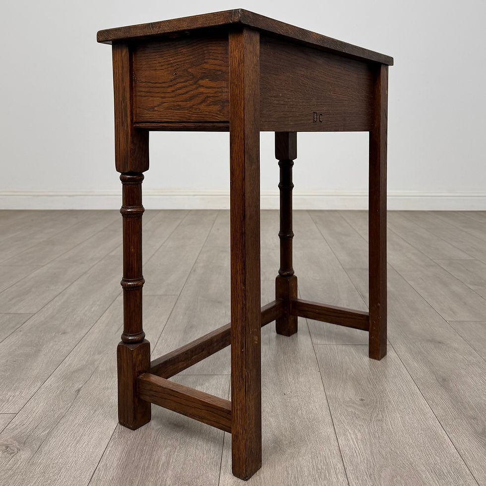 Thumbnail: Antique 20th Century Small Good Quality Side Table In Oak ( AF-6057 )