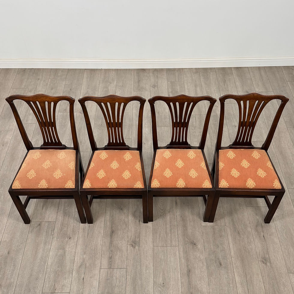 Thumbnail: Antique 19th Century Georgian Style Set Of 8 Mahogany Dining Chairs ( AF-5571 )