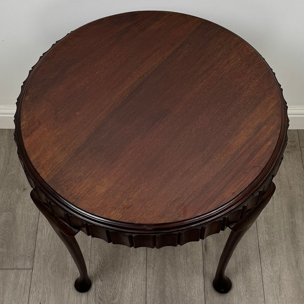 Thumbnail: Antique 20th Century Round Edwardian Side Table In Mahogany ( AF-6366 )