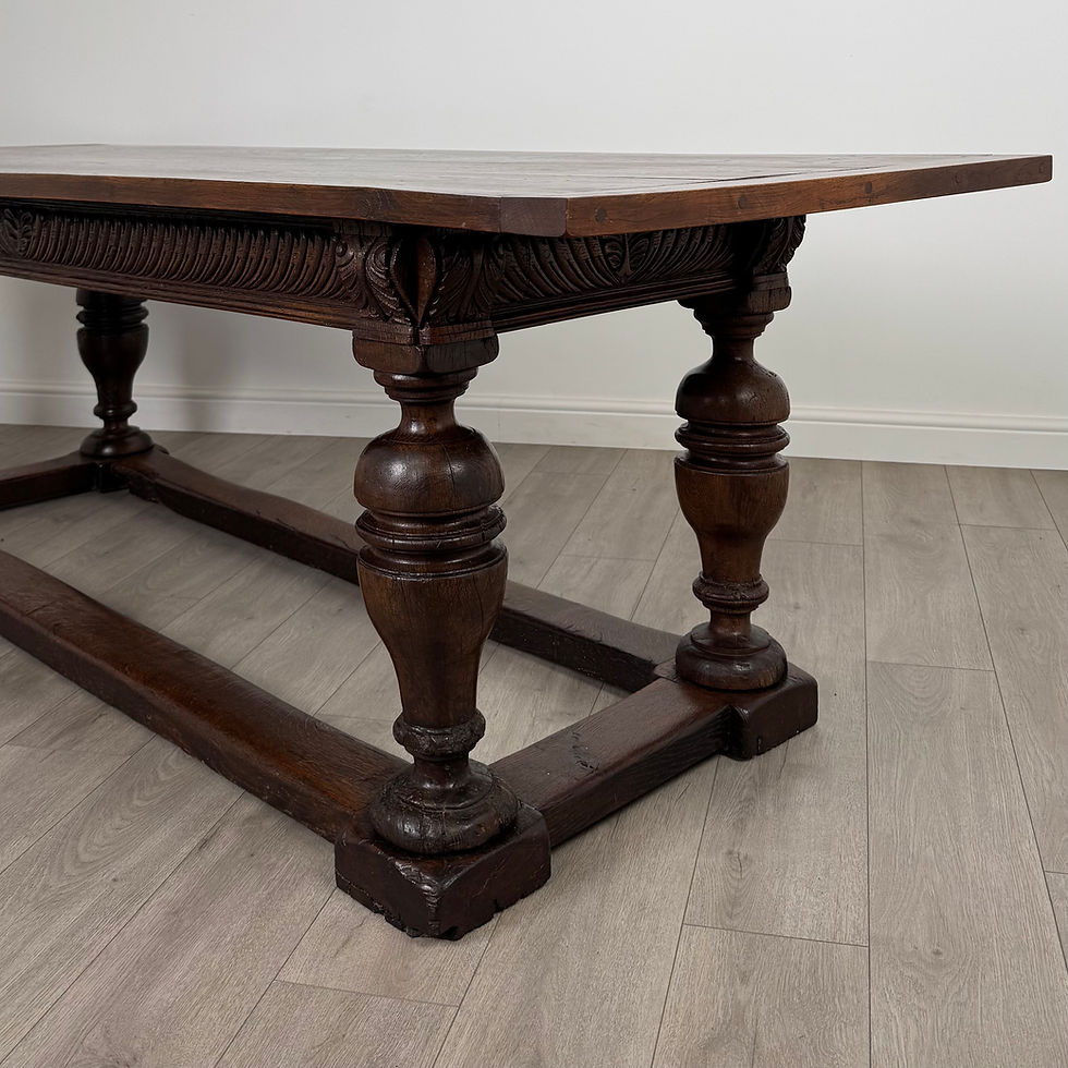 Thumbnail: Antique 18th Century Large Plank Top Dining Table In Oak ( REF AF-4278 )