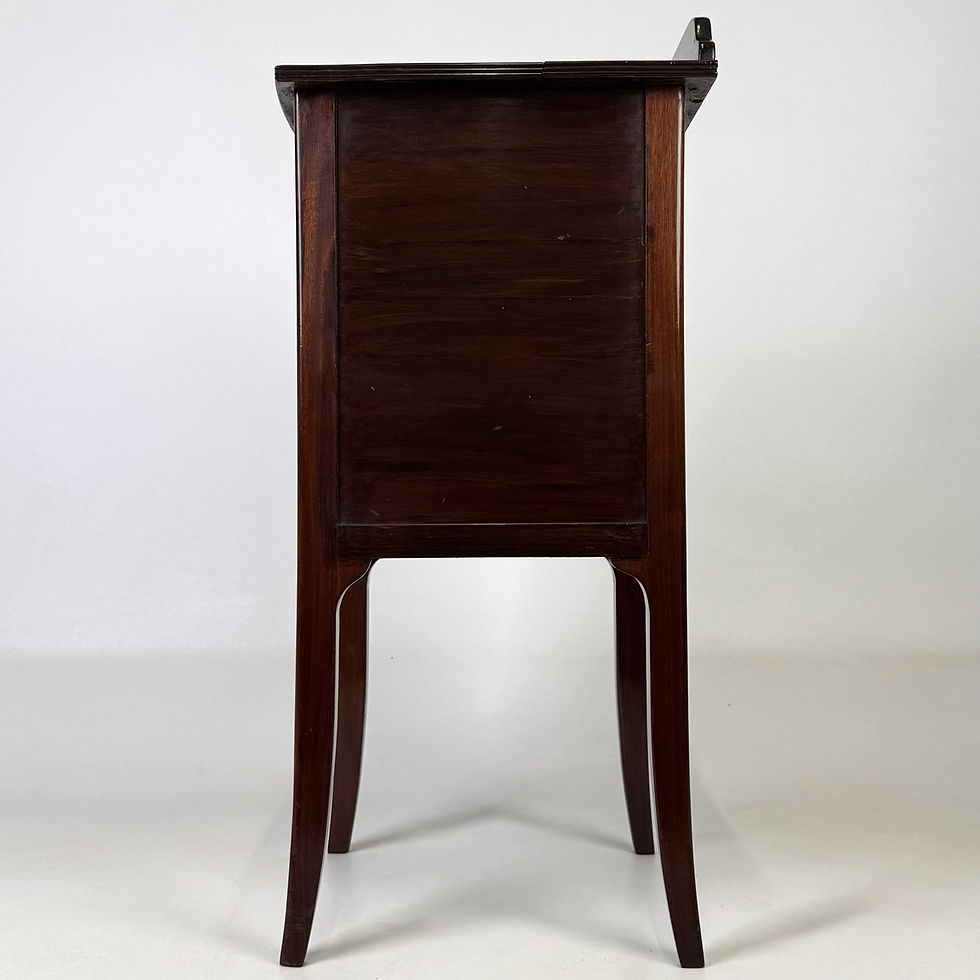 Thumbnail: Antique Edwardian Mahogany Bedside Cabinet | Inlaid Oval Panel | AF-6720