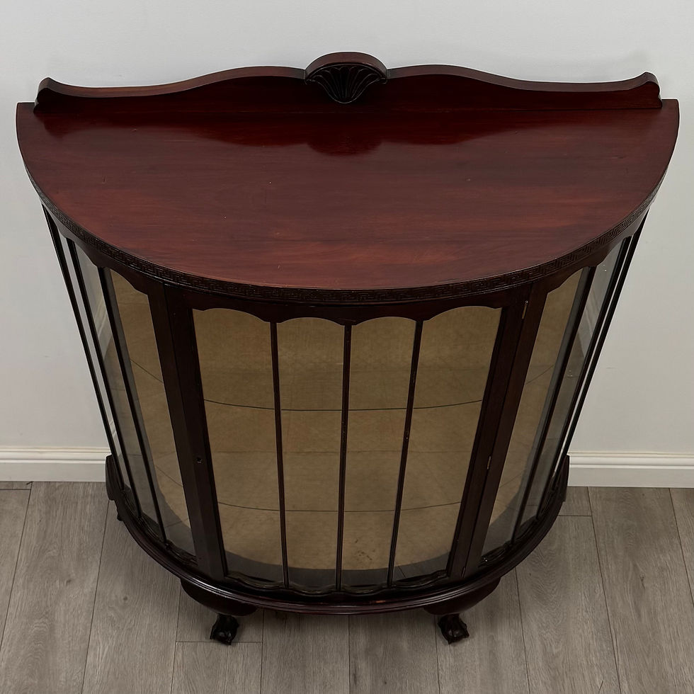 Thumbnail: Antique 20th Century Edwardian Demi-Lune Display Cabinet ( AF-5771 )
