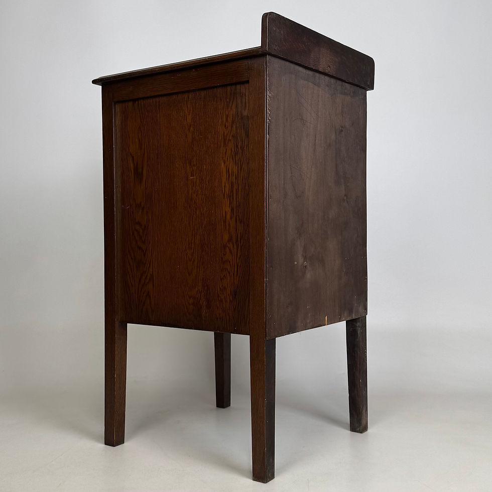 Thumbnail: Antique 20th Century Small Edwardian Cabinet In Oak ( AF-6329 )