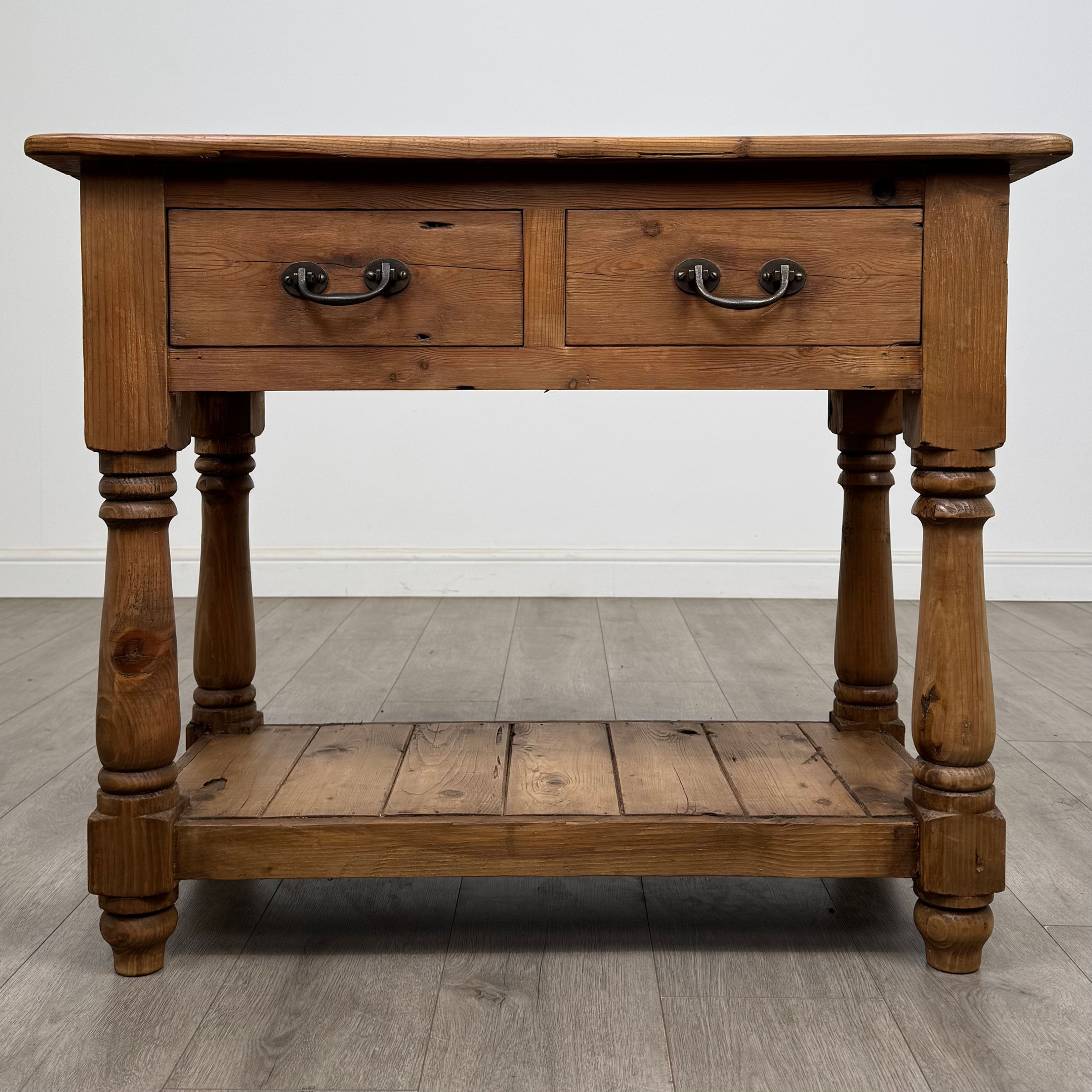 Antique 19th Century Vintage Pine Farmhouse Side Table ( AF-5293 )