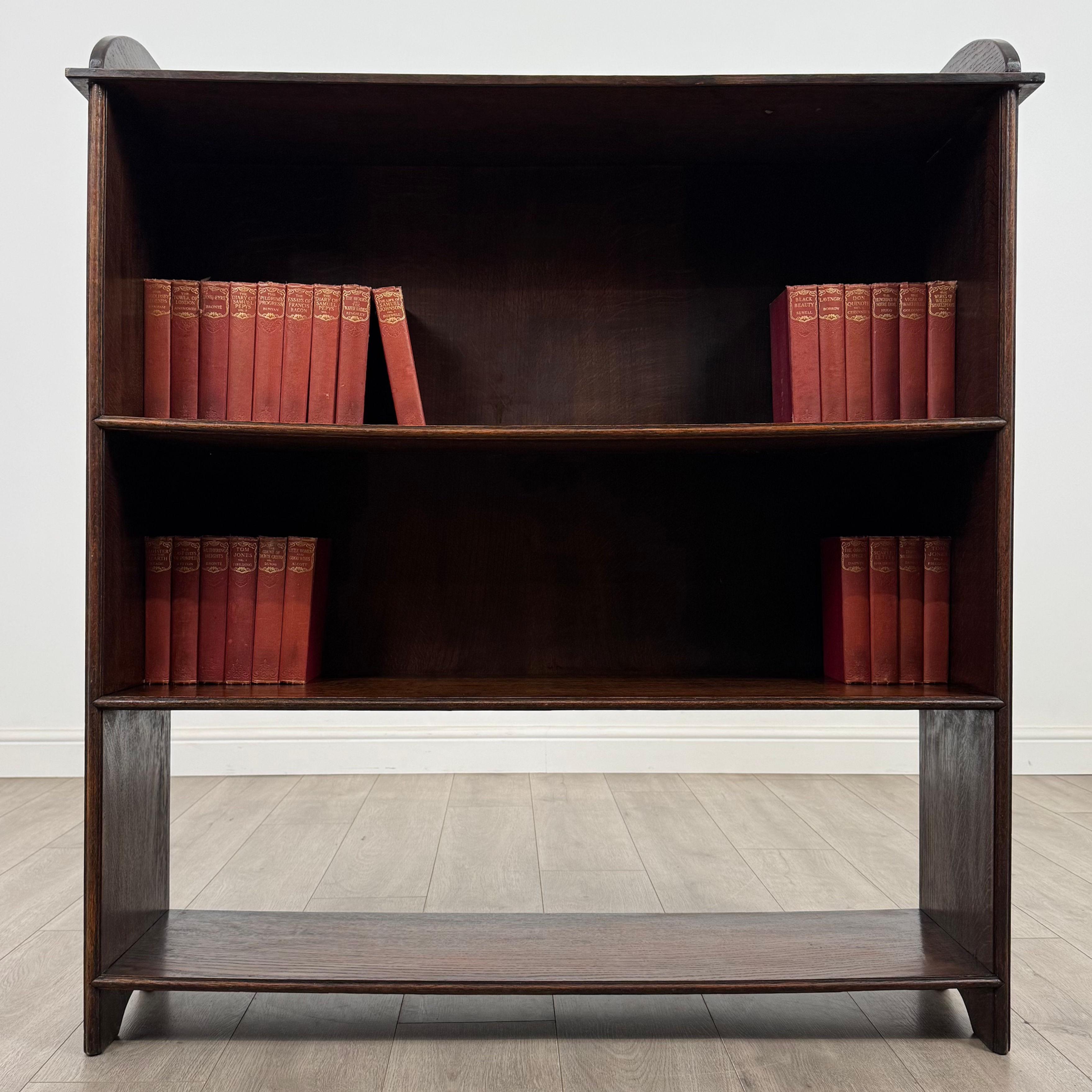Antique 20th Century Good Quality Open Bookcase In Oak ( REF AF-5025 )