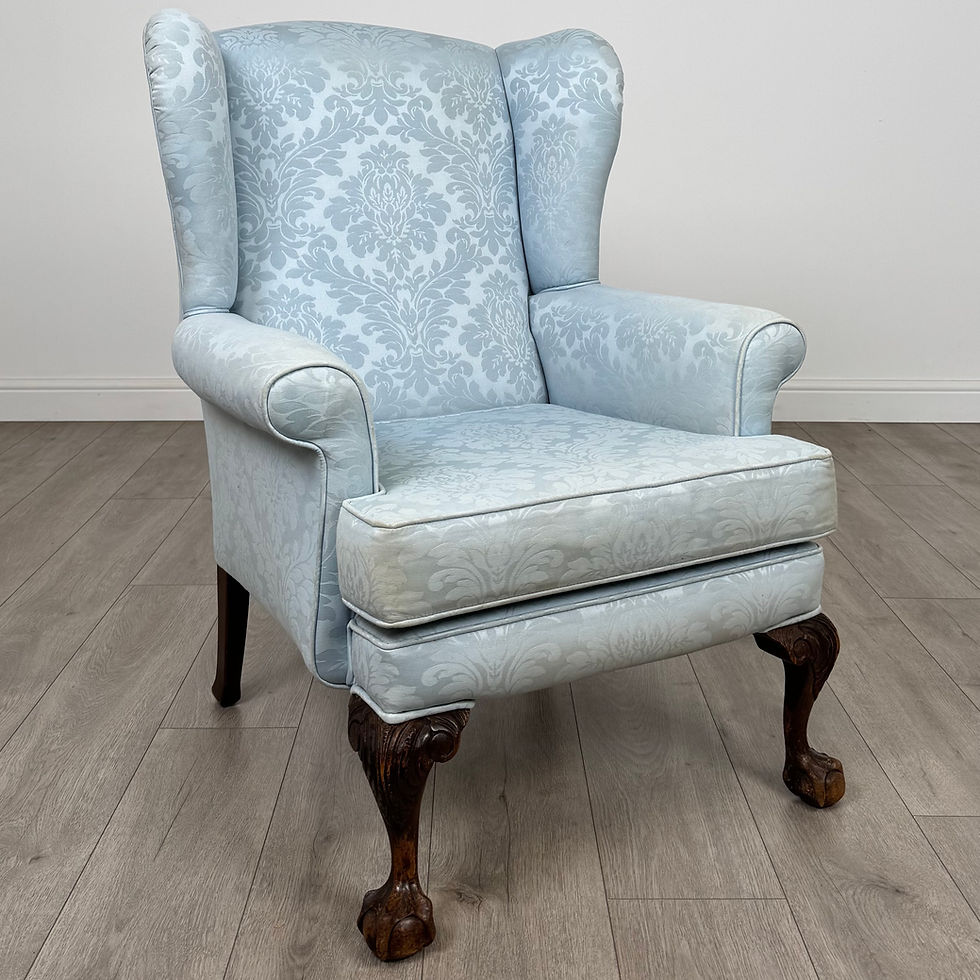 Thumbnail: Antique 20th Century Wingback Armchair In Oak ( REF AF-4543 )