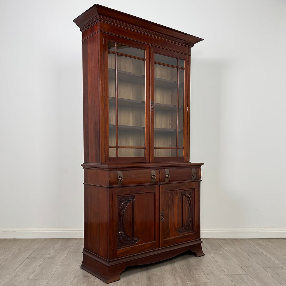 Thumbnail: Antique 20th Century Good Quality Bookcase In Mahogany ( AF-5930 )