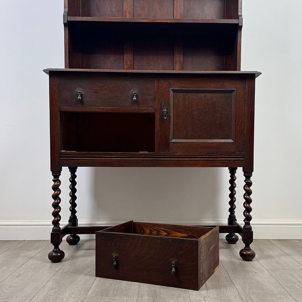 Thumbnail: Antique 20th Century Barley Twist Welsh Dresser In Oak ( AF-5409 )