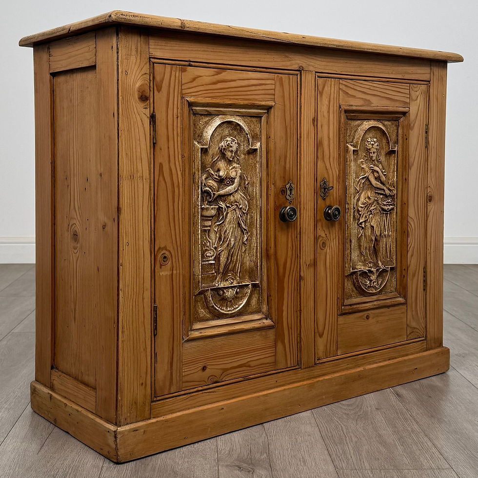 Thumbnail: Antique 20th Century Good Quality Cupboard In Pine ( AF-5499 )